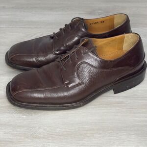 Florsheim Imperial Shoes Mens 6.5 D Brown Leather Vintage Bicycle Toe Oxfords